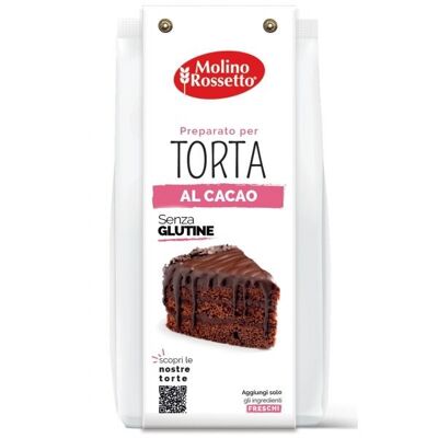 Mix for soft cocoa cake - gluten free - by Molino Rossetto - 400 gr