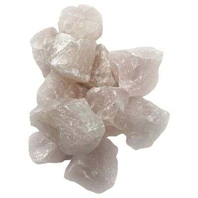 Paquete de cristales crudos cortados en bruto - 1 kg - Cuarzo rosa