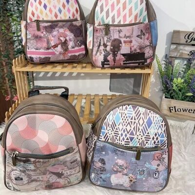 Sweet Candy Doll Synthetic Backpack with Front Pocket