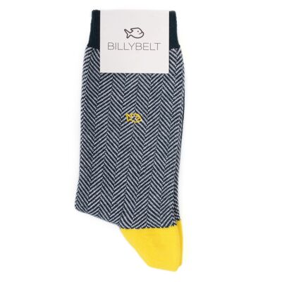 Patterned combed cotton socks - All shuss