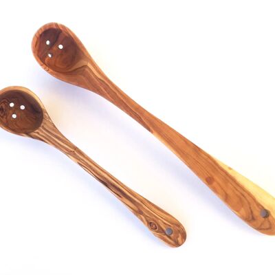 Ladle with holes Olive wood ladle