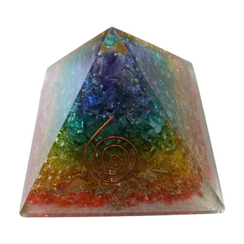 Orgone Reiki Healing Pyramid - 7 Chakra - 5.5 cm