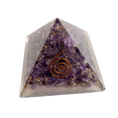 Orgone Reiki Healing Pyramid - Amethyst - 5.5cm
