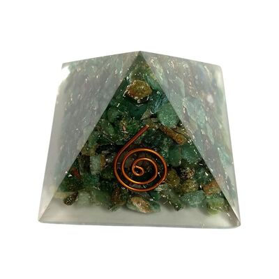 Pirámide curativa de Orgone Reiki - Aventurina verde - 5.5cm