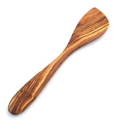 Wooden spoon pointed wide handle L 30 cm olive wood