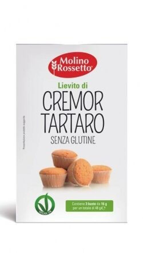Gluten free cream of tartar by Molino Rossetto - 3 sachets x 16 grams