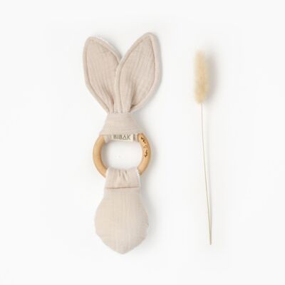 Organic Rabbit Rattle Teether