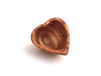 Mini bol en forme de coeur en bois d'olivier 3