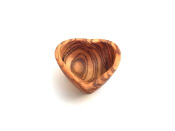 Mini bol en forme de coeur en bois d'olivier 4