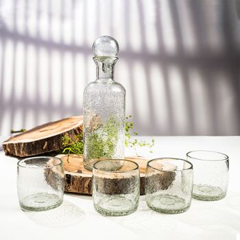 Série de 6 verres Lella en verre soufflé Craquelé Transparent 1