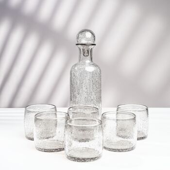 Série de 6 verres Lella en verre soufflé Craquelé Transparent 2