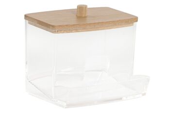 PS ORGANISATEUR BAMBOU 9X7,5X8 TRANSPARENT PB211674 1