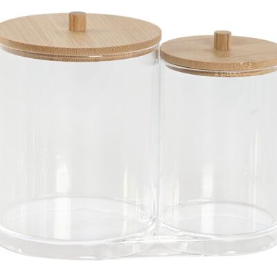 PS ORGANISATEUR BAMBOU 15X8,5X12 TRANSPARENT PB211672