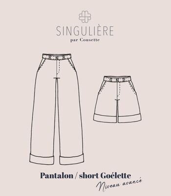 Patron couture - Pantalon / short Goélette 2