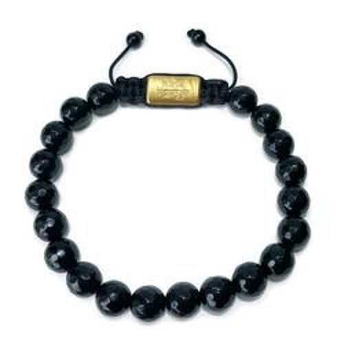 Black Agate Faceted 8 mm