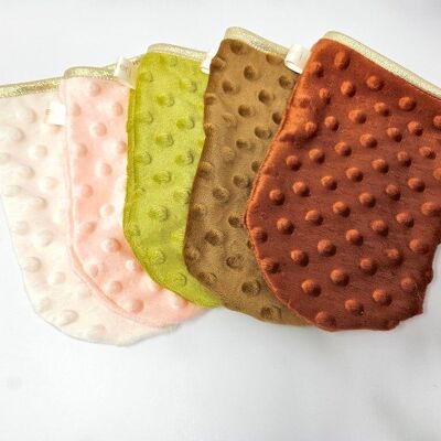 Minky water makeup remover glove - 5 colors