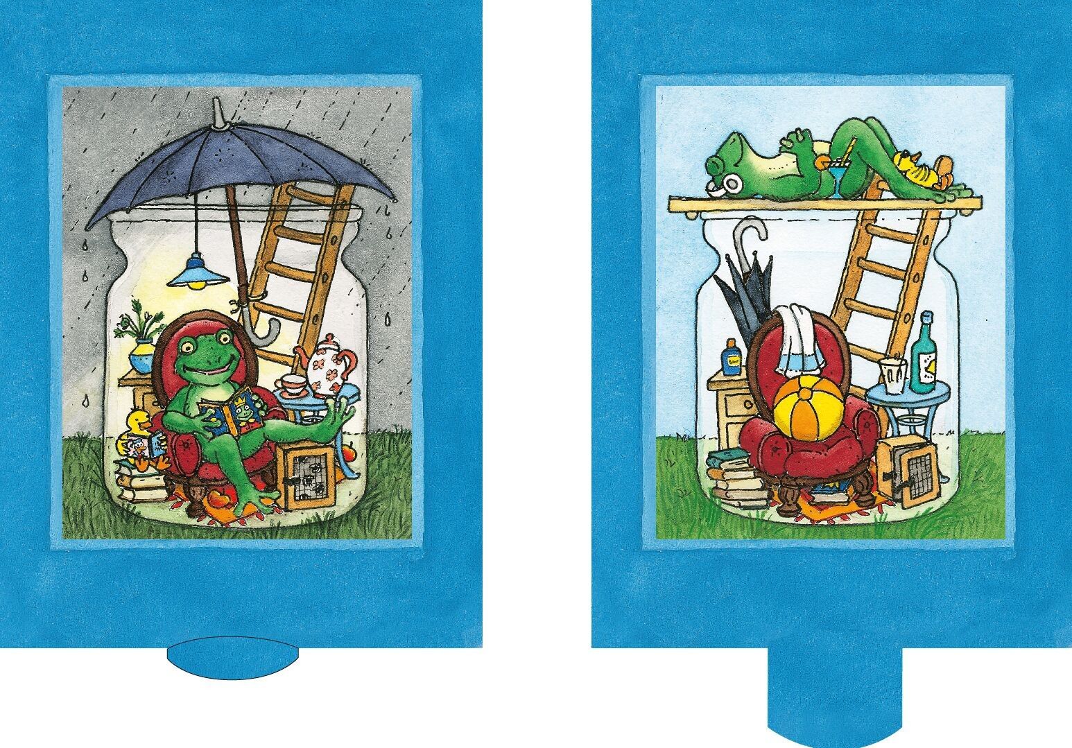 Lebende Karte Frosch im Glas