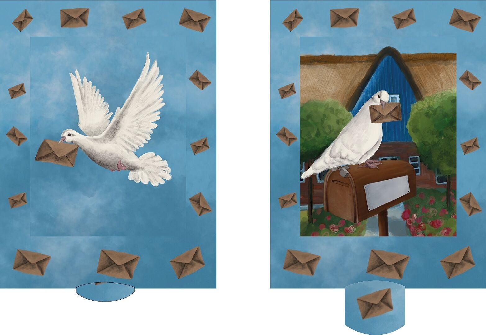 Living Card Carrier Pigeon