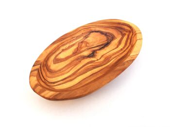 Bol ovale fait à la main en bois d'olivier
