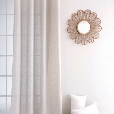 Translucent 25% linen living room curtain with eyelets 150x275 cm