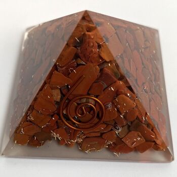 Pyramide de guérison Orgone Reiki - Jaspe rouge - 5.5Cm 2