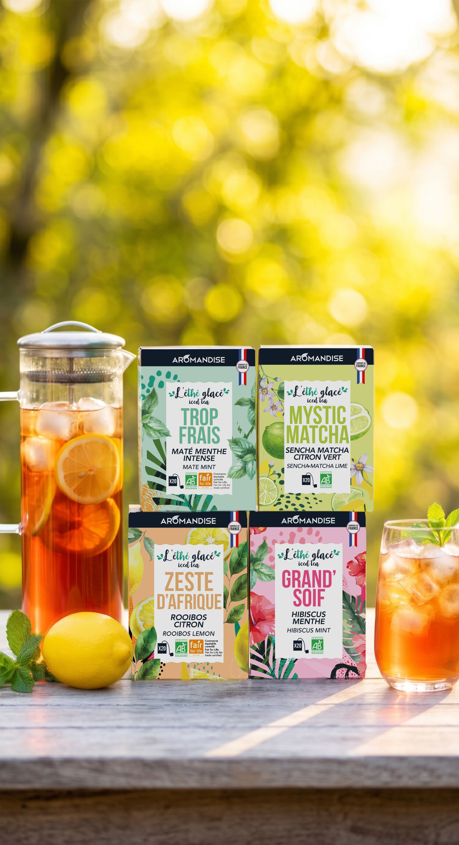 Organic iced tea in tea bags - Aromandise