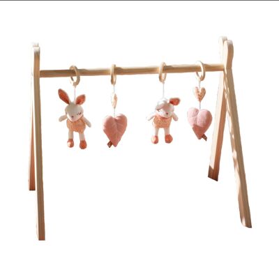 Wooden learning arch with 4 toys - ESMEE