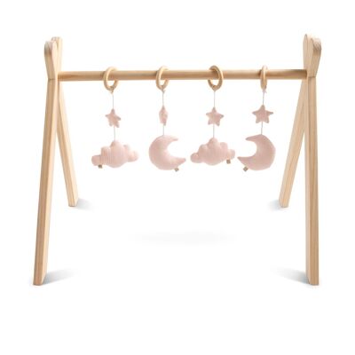 Wooden learning arch with 4 toys - UNI PETALE