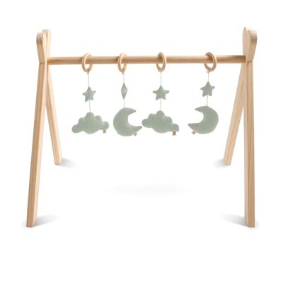 Wooden learning arch with 4 toys - UNI SAUGE