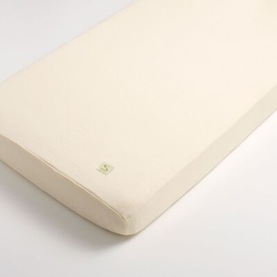 Organic cotton baby fitted sheets - UNI VANILLA