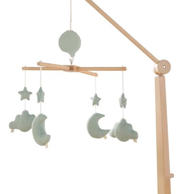 Wooden baby musical mobile with 4 toys - UNI SAUGE
