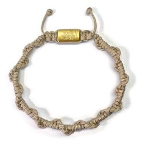 Beige Mantra Bracelet