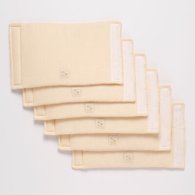 Cotton bed rail protectors - UNI VANILLA