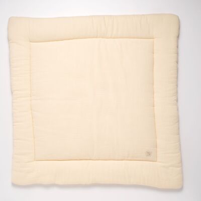 Large play mat in double cotton gauze - UNI VANILLA