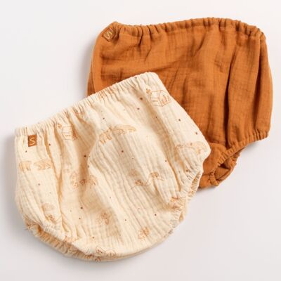 Culotte bloomer Bébé en coton lot de 2 - ORSINO