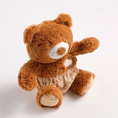 Peluche ours marron avec détails brodés - ORSINO