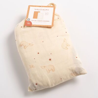 Organic cotton baby fitted sheets set of 2 - ORSINO