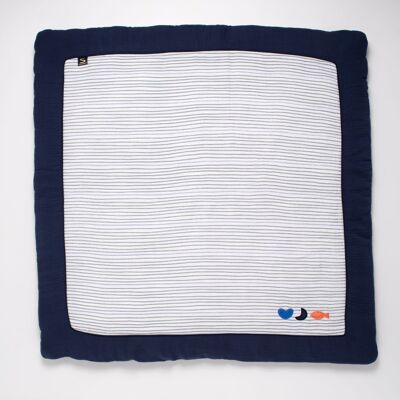 Large play mat in double cotton gauze sailor - BABY SAILOR