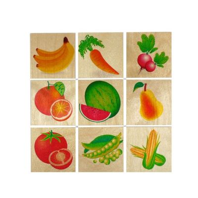 Mémo fruits/légumes 32 pièces.