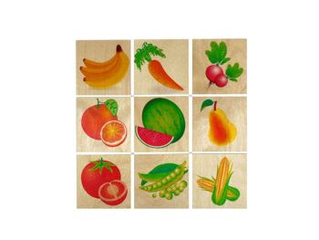 Mémo fruits/légumes 32 pièces.