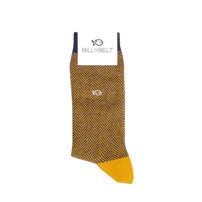 Checked combed cotton socks - Brooklands