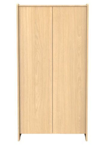 Armoire 2 portes en bois décor chêne miel - CANNELLE 1