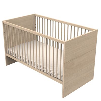 Extendable bed 140x70 - Little Big Bed in suave oak decor wood - TOKYO