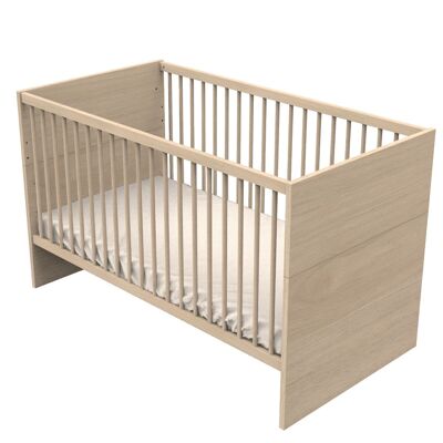 Extendable bed 140x70 - Little Big Bed in suave oak decor wood - TOKYO