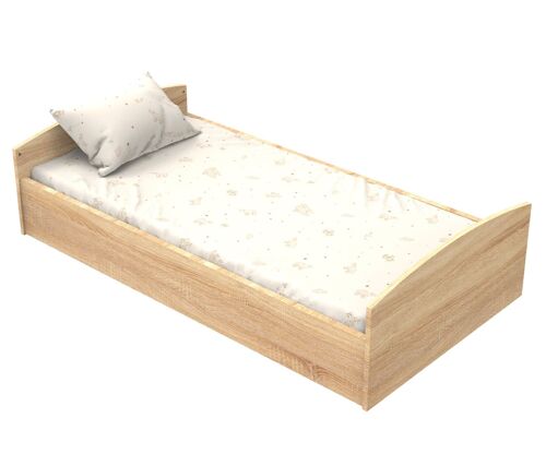 Lit évolutif 140x70 - Little Big Bed en bois décor chêne doré - AZUR