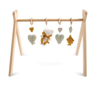 Wooden learning arch with 4 toys - LET’S WALK