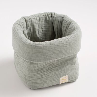 Storage basket in double cotton gauze - UNI SAUGE