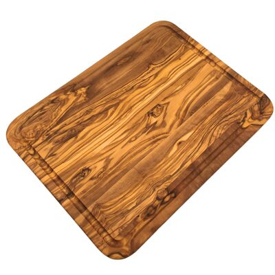 Serving board rectangular rounded with groove