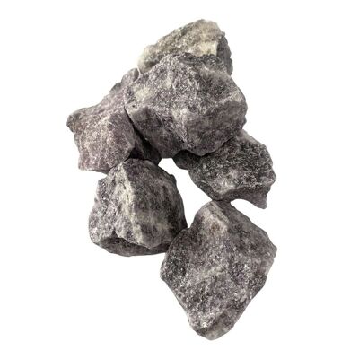 Pack de cristaux bruts taillés grossièrement - 1kg - Lépidolite