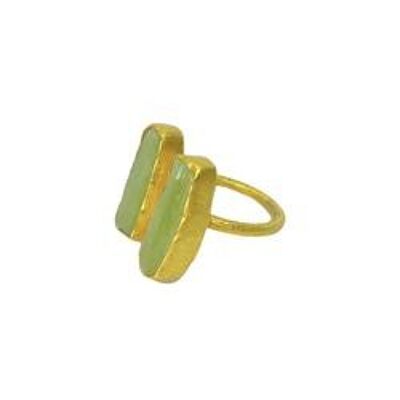 Double Cyanite Verte Vermeil 18K